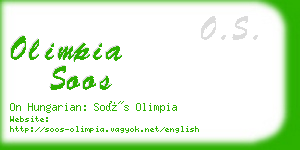 olimpia soos business card